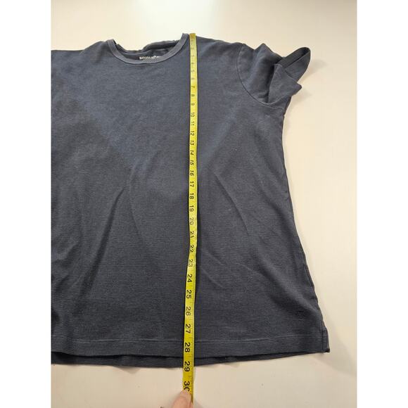 Banana republic size XXL luxe touch soft cotton striped grey short sleeve top - Picture 5 of 6